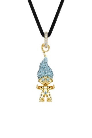 Pendentif orné de cristaux Swarovski Good Luck Trolls - Plaqué or jaune