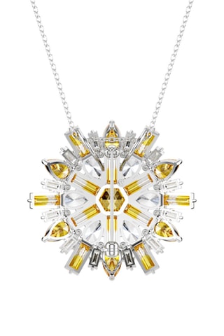 Pendentif orné de cristaux Swarovski - Jaune et blanc