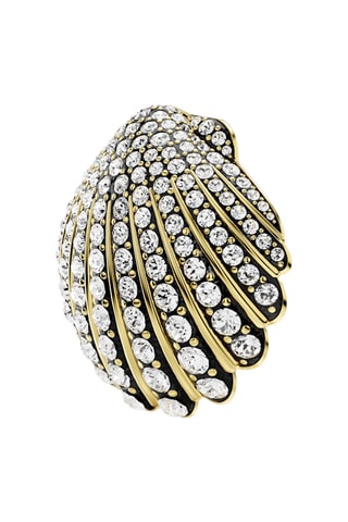 Broche ornée de cristaux Swarovski - Plaqué or jaune