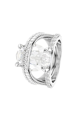 Bague ornée de cristaux Swarovski - Argenté