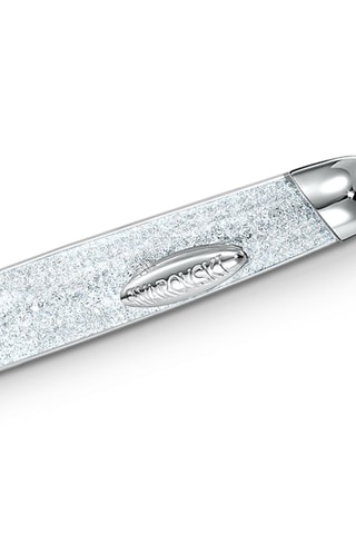 Stylo-bille orné de cristaux Swarovski - Argenté et blanc