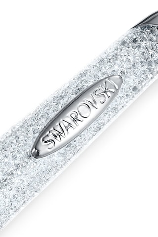 Stylo-bille orné de cristaux Swarovski - Argenté et blanc