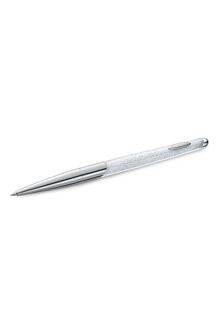 Stylo-bille orné de cristaux Swarovski - Argenté et blanc