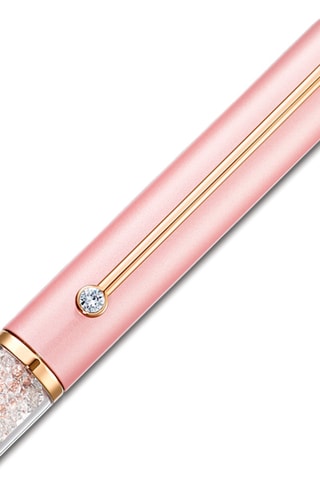 Stylo-bille orné de cristaux Swarovski - Doré rose et blanc