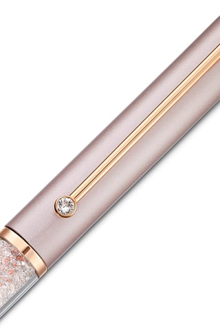 Stylo-bille orné de cristaux Swarovski - Doré rose et blanc