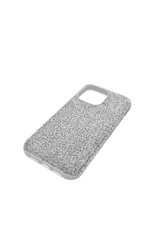 Coque iPhone 13 Pro ornée de cristaux Swarovski High - Argenté