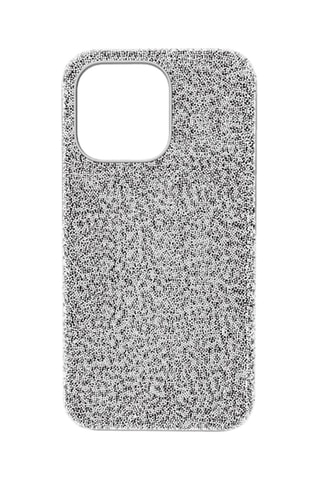 Coque iPhone 13 Pro ornée de cristaux Swarovski High - Argenté