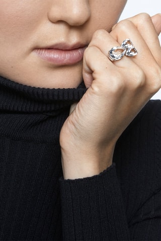 Bague ornée de cristaux Swarovski Millenia Blanc