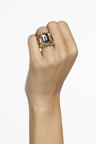 Bague ornée de cristaux Swarovski Chroma - Vert et violet