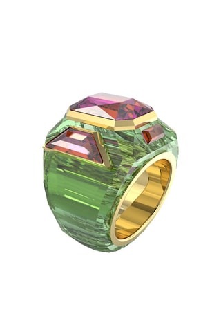 Bague ornée de cristaux Swarovski Chroma - Vert et violet