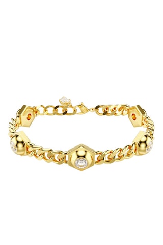 Gourmette ornée de cristaux Swarovski Numina - Plaqué or jaune