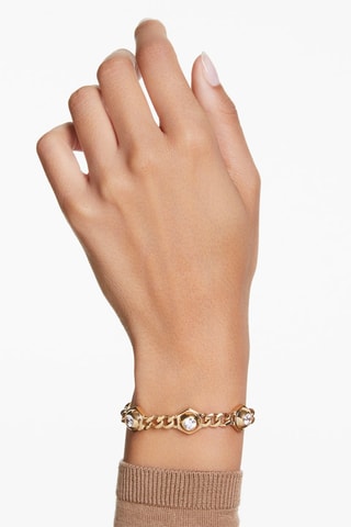 Gourmette ornée de cristaux Swarovski Numina - Plaqué or jaune