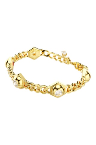 Gourmette ornée de cristaux Swarovski Numina - Plaqué or jaune