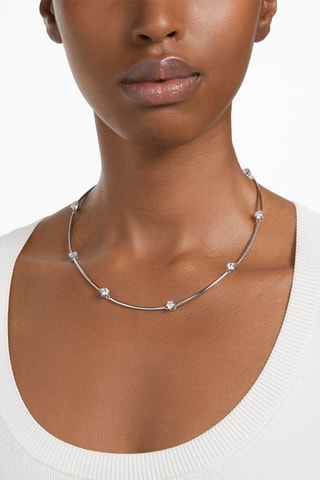 Ras de cou orné de cristaux Swarovski Constella - Blanc