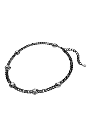 Collier orné de cristaux Swarovski Numina - Plaqué ruthénium noir