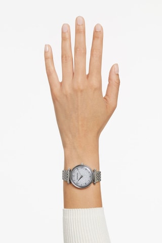 Montre à quartz en acier ornée de cristaux Swarovski Crystalline Wonder - Argenté