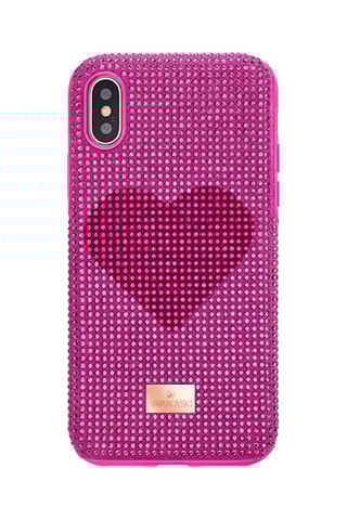 Coque iPhone X Max ornée de cristaux Swarovski - Rose