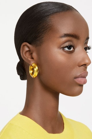 Boucles d'oreilles ornées de cristaux Swarovski Lucent - Jaune