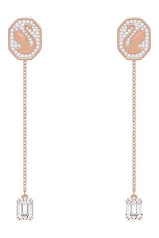 Boucles d'oreilles ornées de cristaux Swarovski Signum - Plaqué or rose et zircon