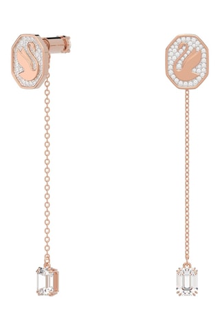 Boucles d'oreilles ornées de cristaux Swarovski Signum - Plaqué or rose et zircon