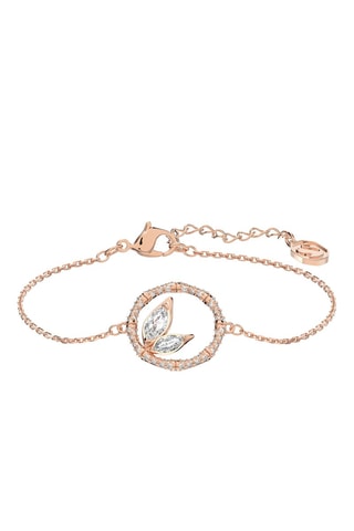 Bracelet orné de cristaux Swarovski Dellium - Rose doré et blanc