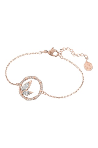 Bracelet orné de cristaux Swarovski Dellium - Rose doré et blanc