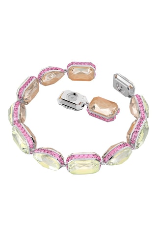 Bracelet réversible orné de cristaux Swarovski Orbita - Jaune, orange et rose