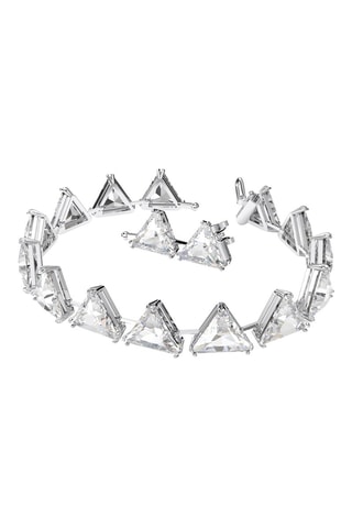 Bracelet orné de cristaux Swarovski Crystal Punk - Argenté et blanc