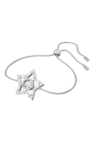Bracelet serti de zircons et orné de cristaux Swarovski Stella - Argenté
