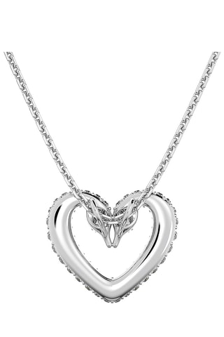 Collier orné de cristaux Swarovski Una - Argenté et blanc