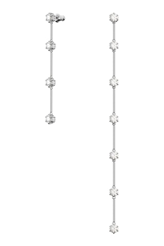 Boucles d’oreilles asymétriques Constella - Argenté et blanc