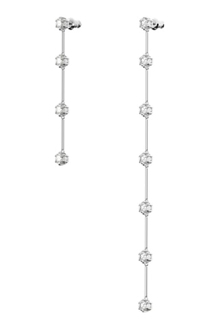 Boucles d’oreilles asymétriques Constella - Argenté et blanc