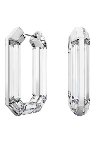 Créoles Lucent - Argenté et blanc