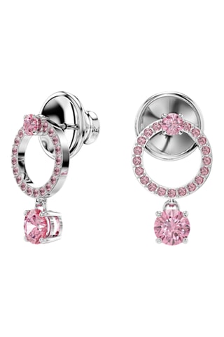 Boucles d’oreilles Attract - Argenté et rose