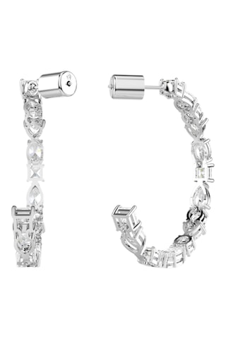 Créoles Mesmera - Argenté et blanc