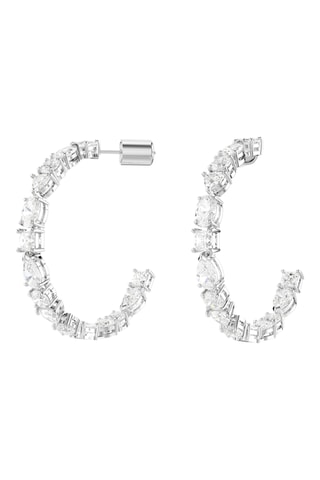 Créoles Mesmera - Argenté et blanc