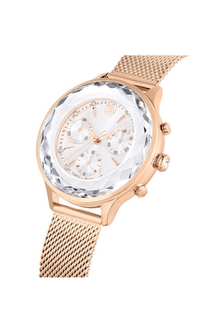 Montre à quartz en acier et plaqué or rose Nova