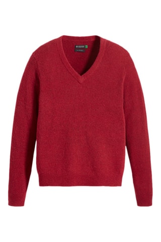 Pull en alpaga et laine - Rouge
