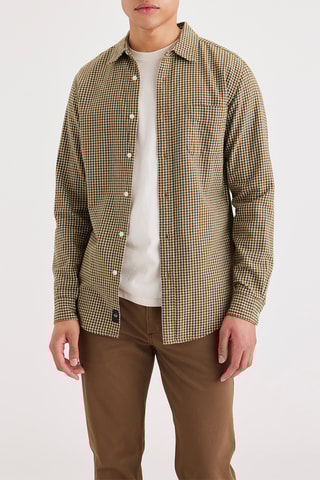 Chemise slim en coton biologique - Beige