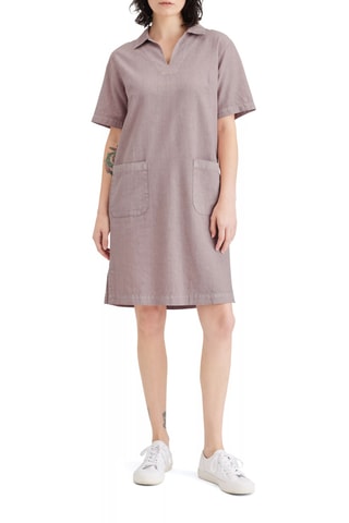 Robe droite en lin - Mauve