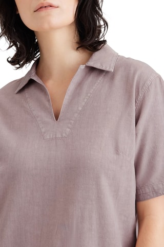 Robe droite en lin - Mauve