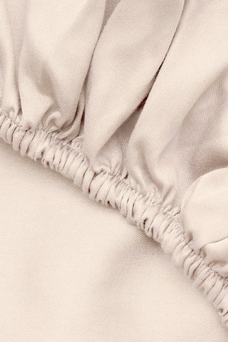 Drap-housse en satin de coton - 125 g/cm² - Crème