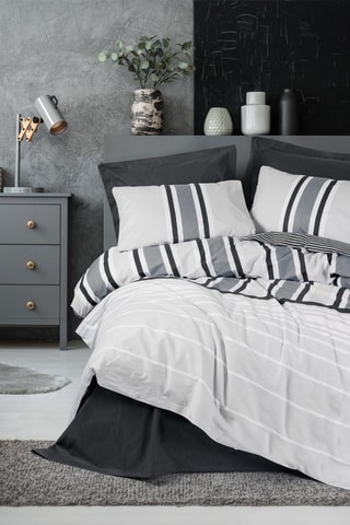 Parure de couette en coton 57 fils/cm² Nobby - Anthracite
