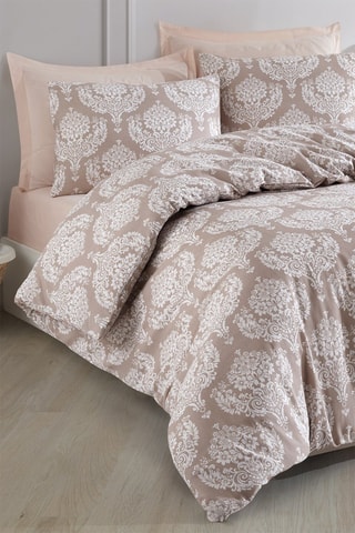 Parure de couette 47 fils/cm² Post - Marron