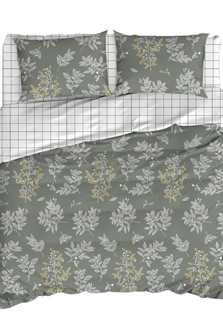 Parure de couette en coton 47 fils/cm² LineLeaf - Vert