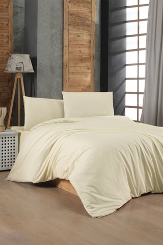 Parure de couette en coton - Crème