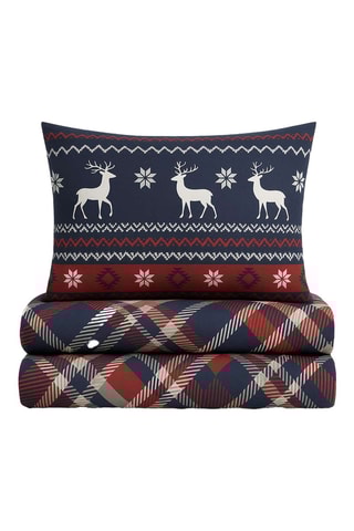 Parure de couette Coverset - Bleu et rouge