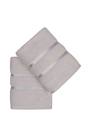 2 serviettes de toilette - Gris - 50 x 90 cm