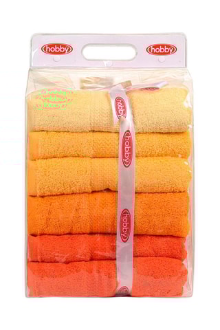 4 draps de douche en fibres de bambou - Jaune - 70 x 140 cm