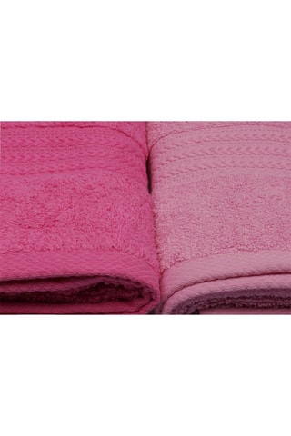 4 serviettes de toilette - Rose - 50 x 90 cm